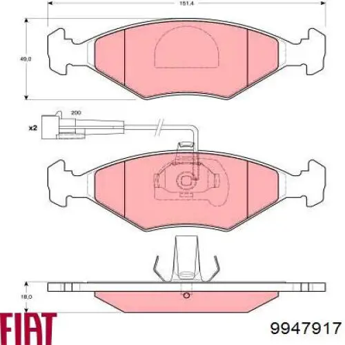 Передние тормозные колодки 191088 Maxgear