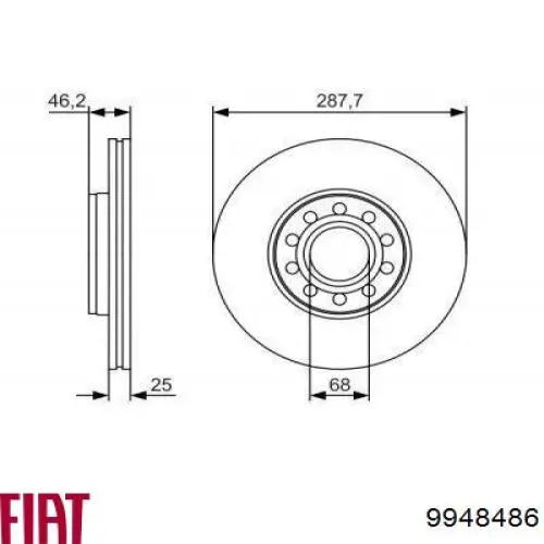 Купить 9948486 Fiat/Alfa/Lancia Реле регулятор напряжения генератора