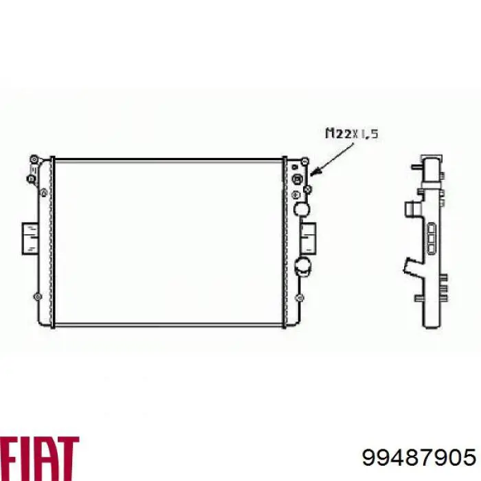 Радиатор 99487905 Fiat/Alfa/Lancia