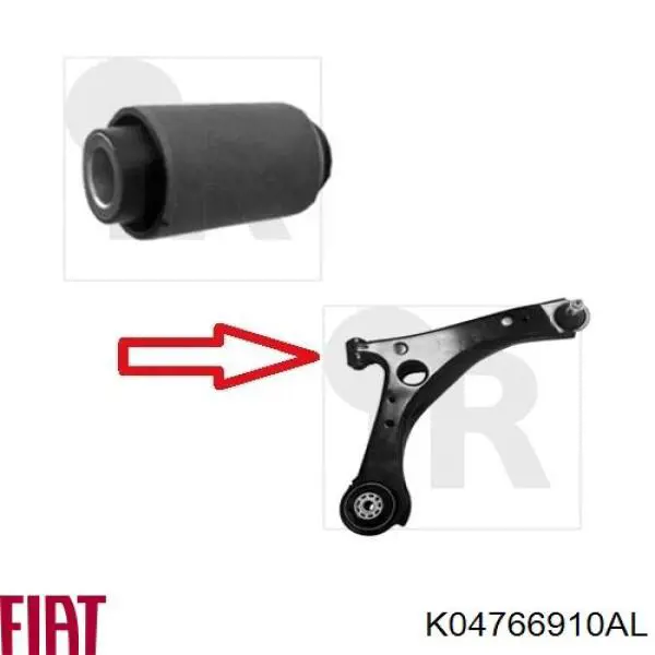 Купить K04766910AL Fiat/Alfa/Lancia Нижний правый рычаг передней подвески