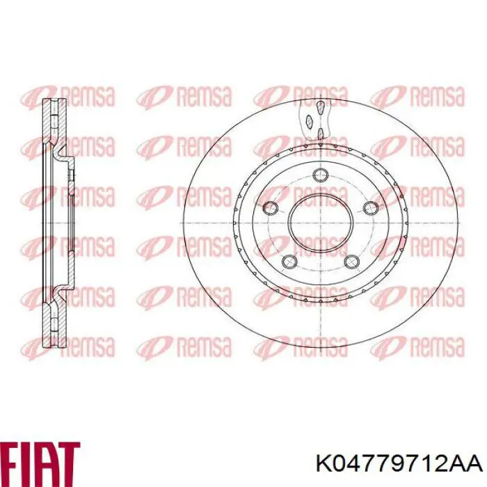 Купить K04779712AA Fiat/Alfa/Lancia Ротор тормозной