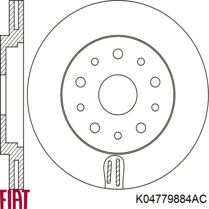 Передние тормозные диски K04779884AC Fiat/Alfa/Lancia