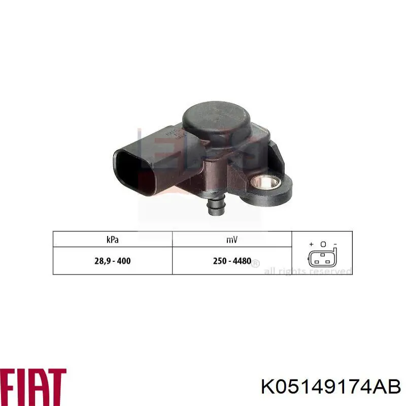 Датчик абсолютного давления K05149174AB Fiat/Alfa/Lancia