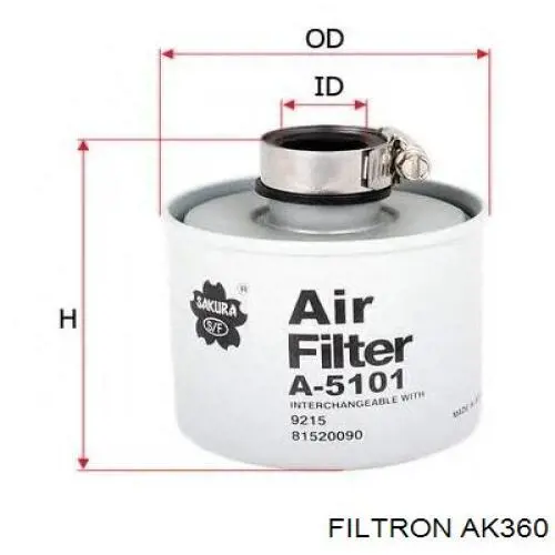 Фильтр воздушный компрессора подкачки (амортизаторов) Filtron AK360 цена, от 14.15 USD