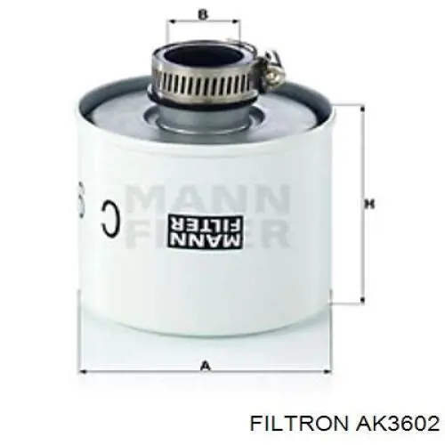 AK3602 Filtron Фильтр воздушный компрессора подкачки (амортизаторов)