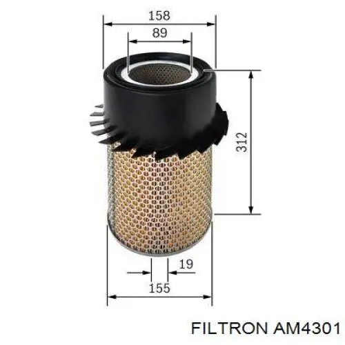 Элемент воздушного фильтра Filtron AM4301 цена, от 24.47 USD