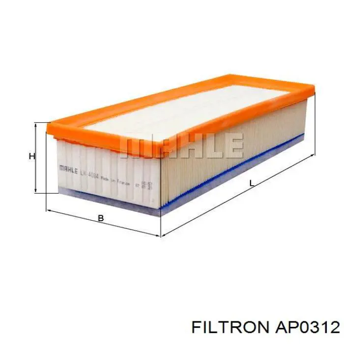 Элемент воздушного фильтра Filtron AP0312 цена, от 20.67 USD
