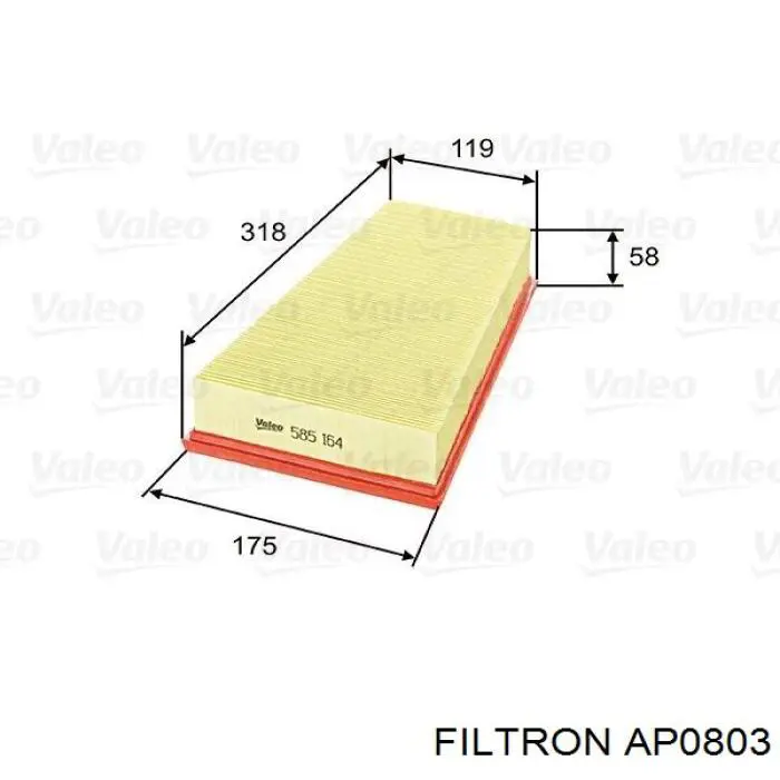 Воздушный фильтр AP0803 Filtron