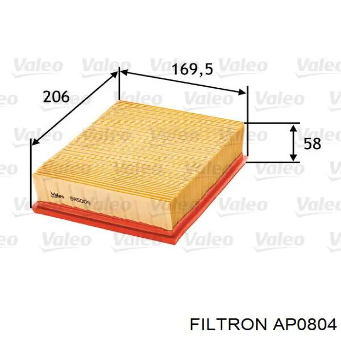 Воздушный фильтр AP0804 Filtron