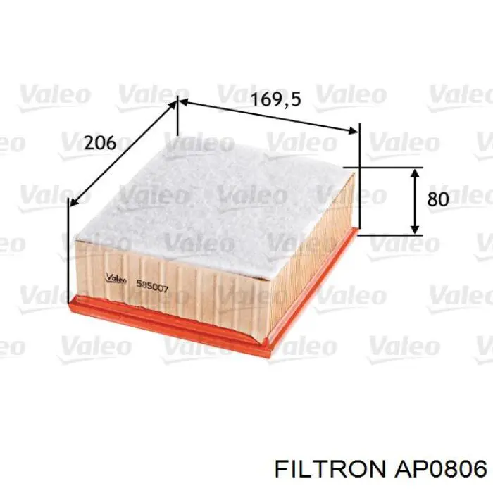 AP0806 Filtron Воздушный фильтр двигателя