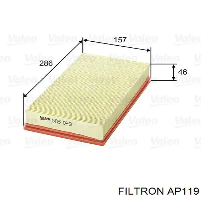 Элемент воздушного фильтра Filtron AP119 цена, от 9.25 USD