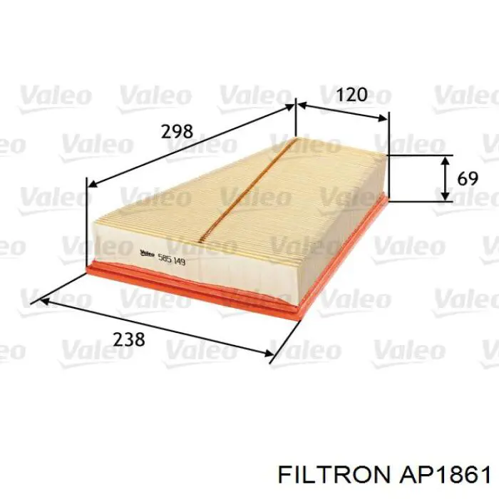Элемент воздушного фильтра Filtron AP1861 цена, от 10.95 USD