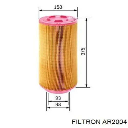 Купить AR2004 Filtron Автомобильный фильтр воздуха