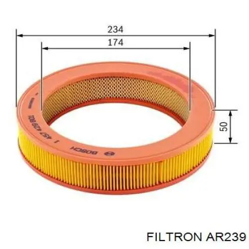Элемент воздушного фильтра Filtron AR239 цена, от 6.85 USD