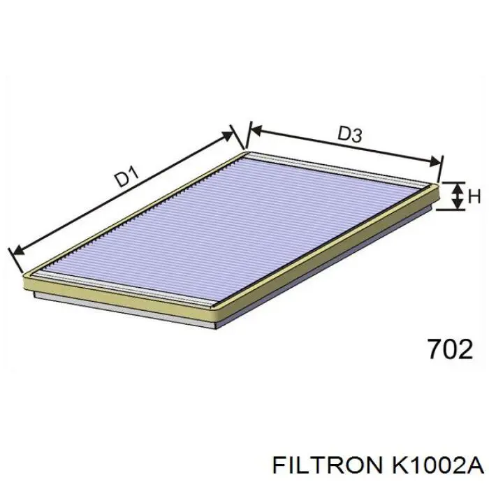 Фильтр салона K1002A Filtron