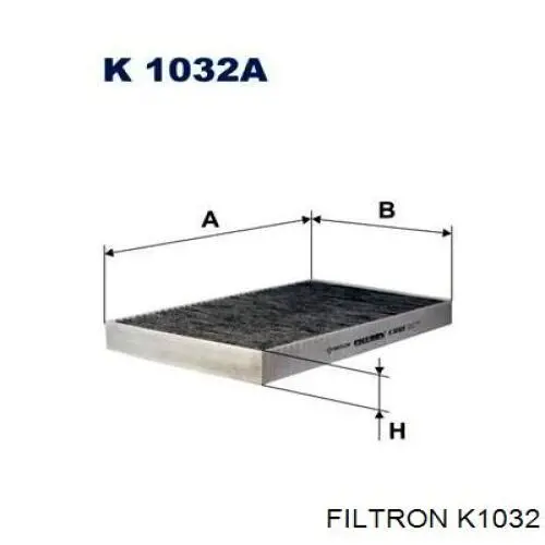 Купить K1032 Filtron Фильтр салона угольный