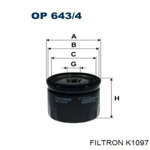 Купить K1097 Filtron Фильтр салона угольный