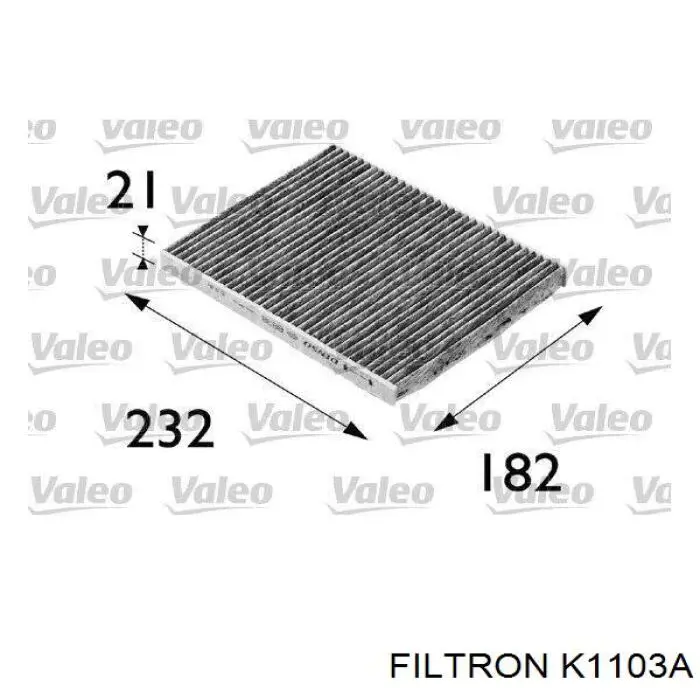 Купить K1103A Filtron Фильтр салона угольный