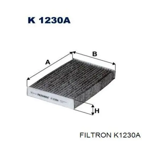 Фильтр салона K1230A Filtron