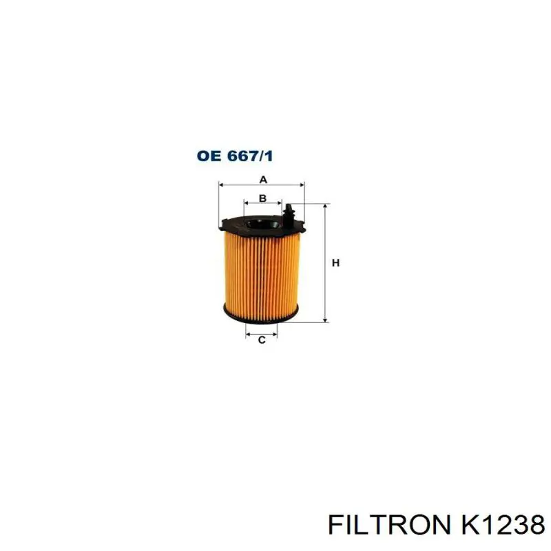 Фильтр салона K1238 Filtron