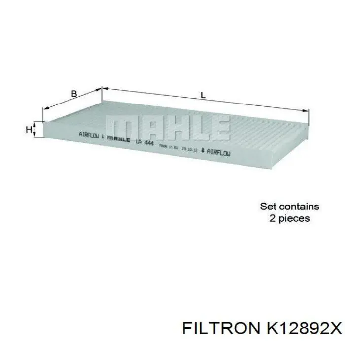 K12892X Filtron фильтр салона