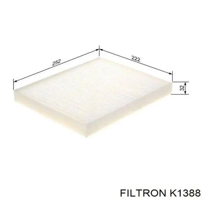Купить K1388 Filtron Фильтр салона угольный