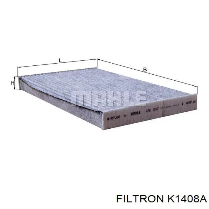Фильтр воздушный отопителя Filtron K1408A цена, от 7.14 USD
