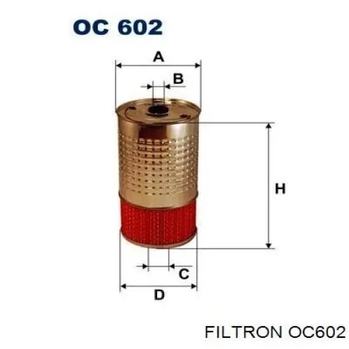 Фильтр масляный OC602 FILTRON