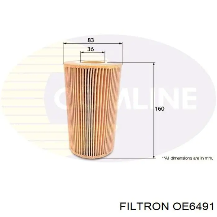 OE6491 Filtron масляный фильтр