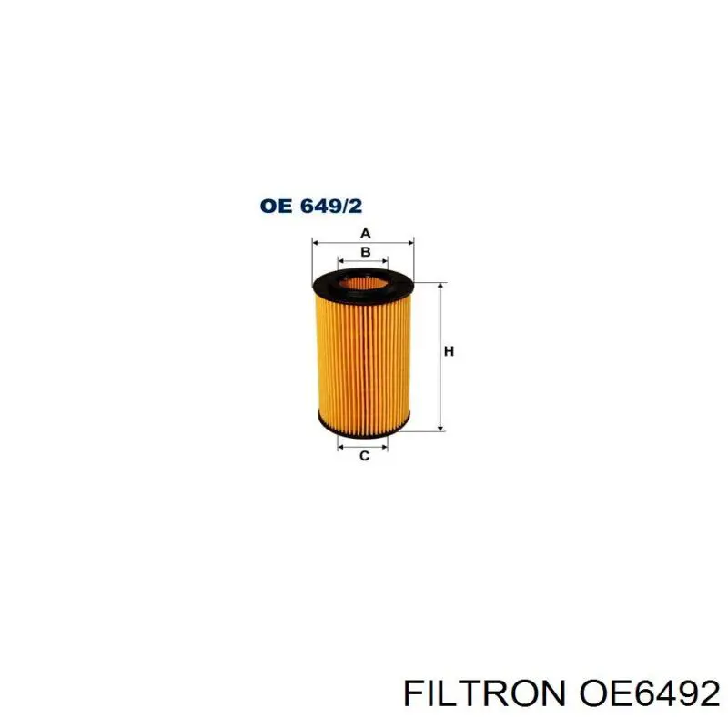 OE6492 Filtron масляный фильтр
