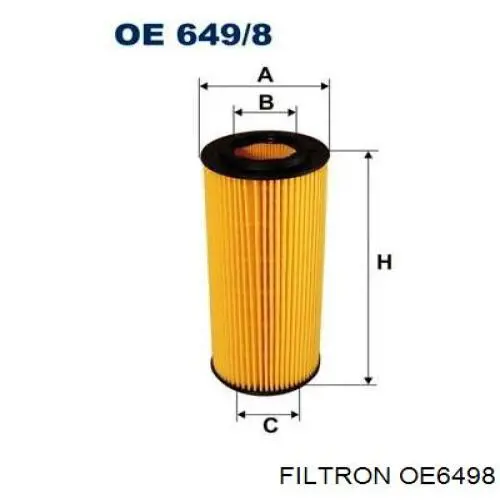 OE6498 Filtron масляный фильтр