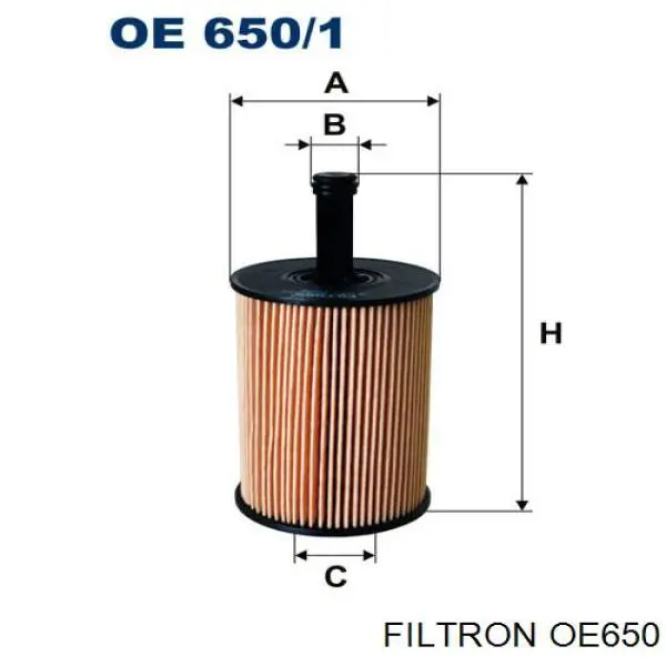 Масляный фильтр OE650 Filtron