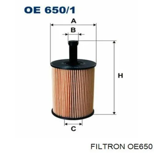 Фильтр масла Filtron OE650
