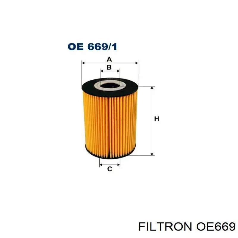 Масляный фильтр OE669 Filtron