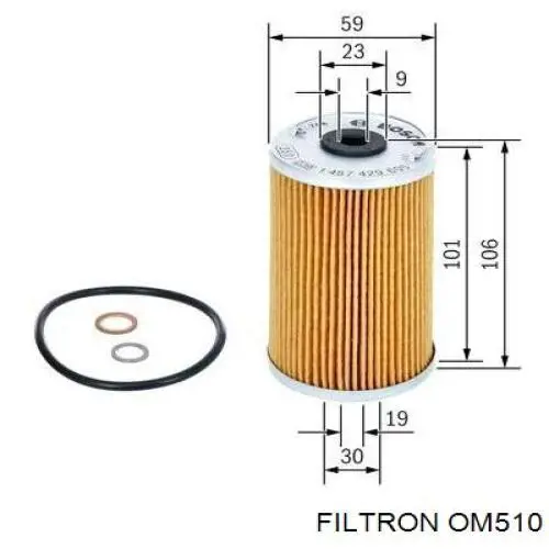 Фильтр очистки масла центробежный Filtron OM510 цена, от 2.54 USD