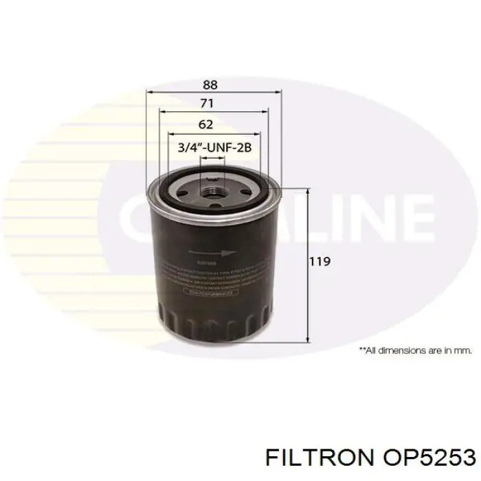 Фильтр очистки масла центробежный Filtron OP5253 цена, от 5.85 USD