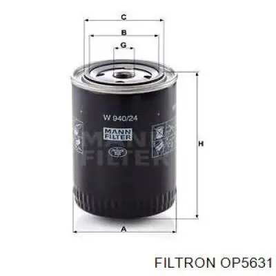 Масляный фильтр OP5631 Filtron