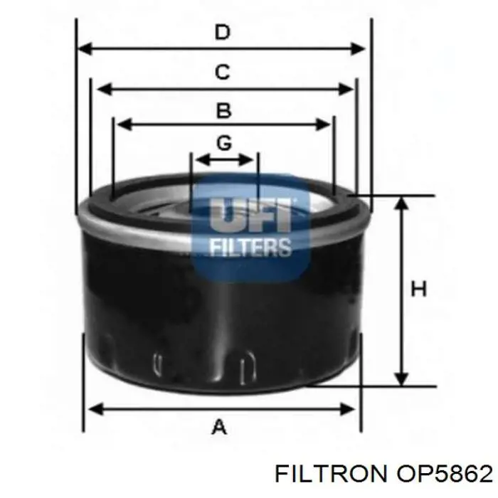OP5862 Filtron Масляный фильтр двигателя
