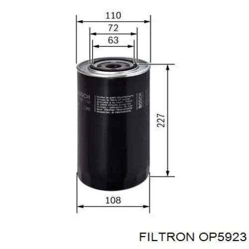 Масляный фильтр OP5923 Filtron