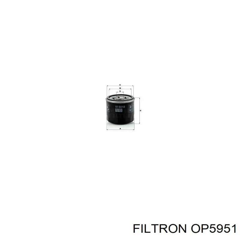 Масляный фильтр OP5951 Filtron