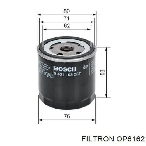 OP6162 Filtron масляный фильтр