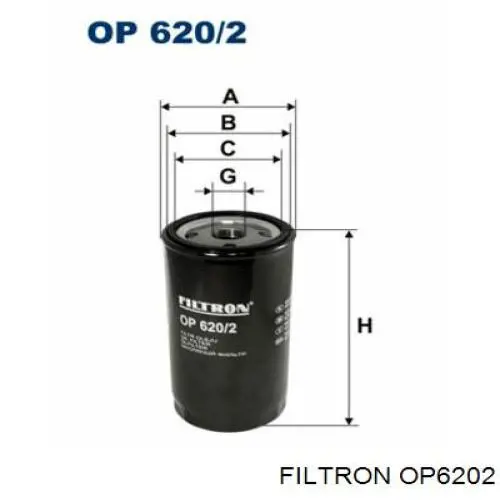 OP6202 Filtron Масляный фильтр двигателя