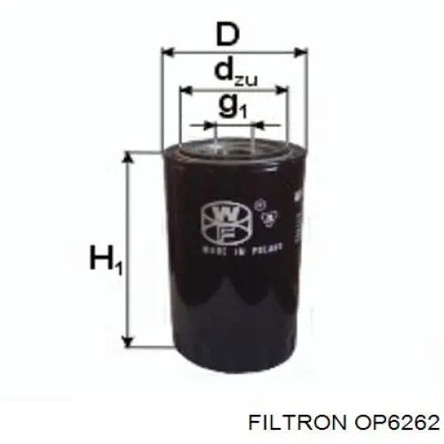 Фильтр очистки масла центробежный Filtron OP6262 цена, от 26.80 USD