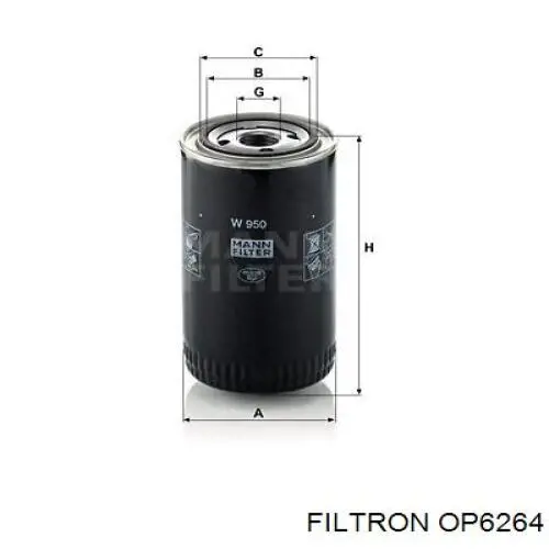 Фильтр очистки масла центробежный Filtron OP6264 цена, от 14.11 USD