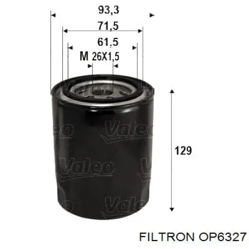 Масляный фильтр OP6327 Filtron