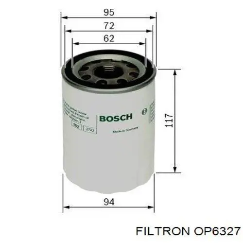 Фильтр очистки масла центробежный Filtron OP6327 цена, от 8.99 USD