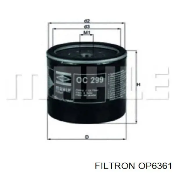 Масляный фильтр OP6361 Filtron
