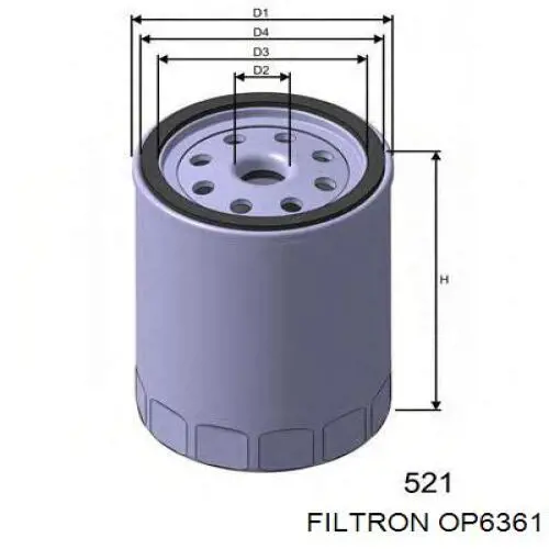 Фильтр очистки масла центробежный Filtron OP6361 цена, от 10.44 USD