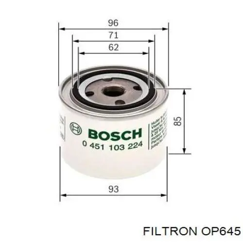 Купить OP645 Filtron Фильтр центробежный очистки масла