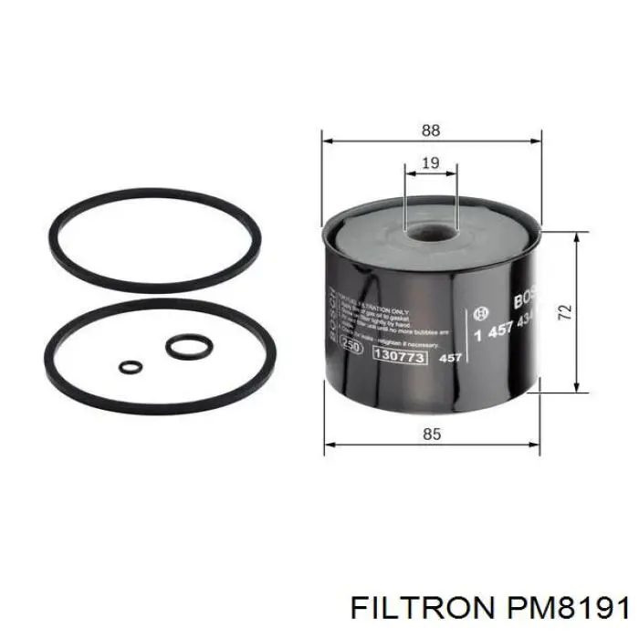Фильтр тонкой очистки топлива Filtron PM8191 цена, от 3.76 USD